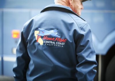Veteran with Honor Flight CCC logo jacket